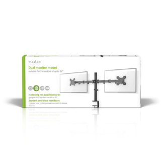 Nedis Monitorbeugel | Nedis | 15 tot 32 inch (Ergonomisch, Draai, zwenk en kantelbaar, 2 schermen, Max. 8 kg) MMDOS110BK K101501109 - 5