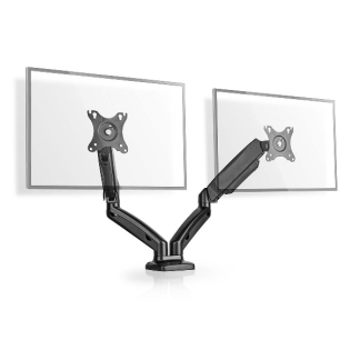 Nedis Monitorbeugel | Nedis | 15 tot 32 inch (Ergonomisch, Draai, zwenk en kantelbaar, 2 schermen, Max. 8 kg) MMDOSGS110BK K101501124