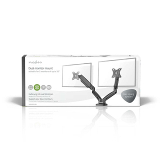 Nedis Monitorbeugel | Nedis | 15 tot 32 inch (Ergonomisch, Draai, zwenk en kantelbaar, 2 schermen, Max. 8 kg) MMDOSGS110BK K101501124 - 7