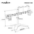 Nedis Monitorbeugel | Nedis | 15 tot 32 inch (Ergonomisch, Draai, zwenk en kantelbaar, Max. 7 kg) MMDOSD110BK K101501126 - 7