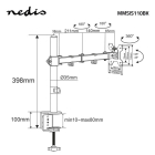 Nedis Monitorbeugel | Nedis | 15 tot 32 inch (Ergonomisch, Draai, zwenk en kantelbaar, Max. 8 kg) MMSIS110BK K101501108 - 6