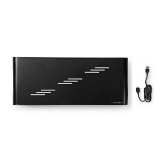 Nedis Monitorstandaard | Nedis | 1 x 52 x 6.5 cm (Ergonomisch, USB 3.0 hub, Max. 18 kg) ERGOMFSU3400BK K101501112 - 5