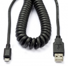 Motorola oplaadkabel | Micro USB 2.0 | 0.2 tot 2 meter (Spiraal, Zwart)