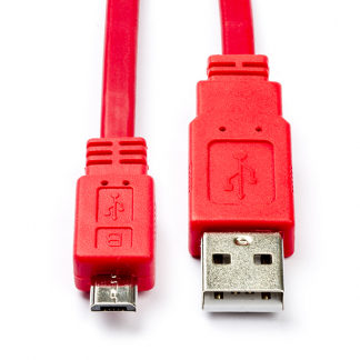 Nedis Motorola oplaadkabel | Micro USB 2.0 | 1 meter (Plat, Rood) CCGP60410RD10 D010201127 - 