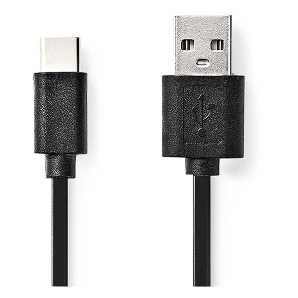 Nedis Motorola oplaadkabel | USB A ↔ USB C | 1 meter (USB 2.0, 60W, 480 Mbps, Vertind koper, Zwart) CCGB60600BK10 D010214015 - 2