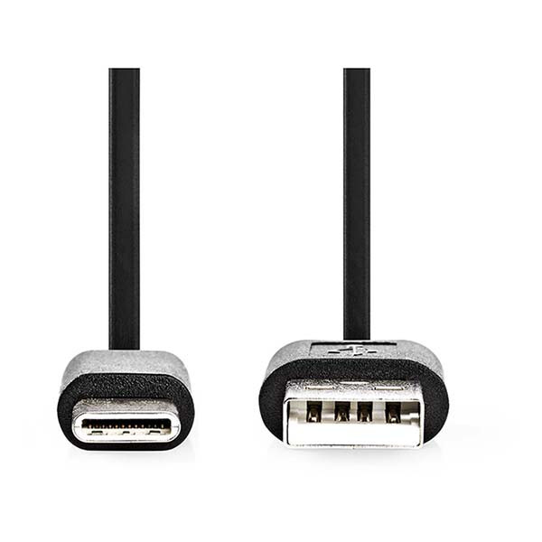 Nedis Motorola oplaadkabel | USB A ↔ USB C | 1 meter (USB 2.0, 60W, 480 Mbps, Vertind koper, Zwart) CCGB60600BK10 D010214015 - 3