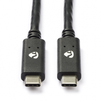 Nedis Motorola oplaadkabel | USB C ↔ USB C | 1 meter (USB 3.1, 100W, 10 Gbps, Zwart) CCGW64750BK10 D010214077 - 1