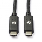 Nedis Motorola oplaadkabel | USB C ↔ USB C | 1 meter (USB 3.1, 100W, 10 Gbps, Zwart) CCGW64750BK10 D010214077 - 1