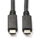 Nedis Motorola oplaadkabel | USB C ↔ USB C | 2 meter (USB 3.0, 60W, 5 Gbps, Vertind koper) CCGB64700BK20 D010214291 - 1