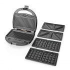 Nedis Multi grill apparaat | Nedis (800W, Tosti/Wafel/Grill, Anti-aanbaklaag) KARP100BK K170108061