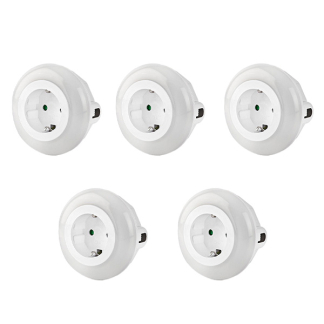 Nachtlampje | Nedis | 5 stuks (Schemersensor, 10lm, 3 kleuren)