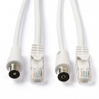 Netwerk en coax kabel | Nedis | Met Connectoren | 1.5 m (Cat6, Wit)