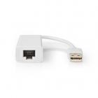 Netwerkadapter USB A naar RJ45 | Nedis (USB 2.0, 100 Mbps, Wit)