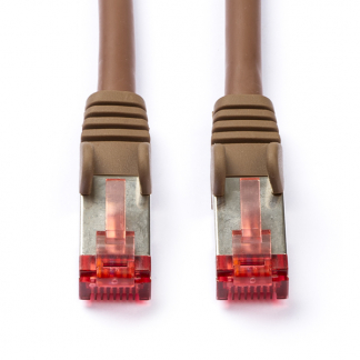 Nedis Netwerkkabel | Cat6 S/FTP | 0.5 meter (100% koper, LSZH, Bruin) CCGP85221BN05 N010608772 - 1