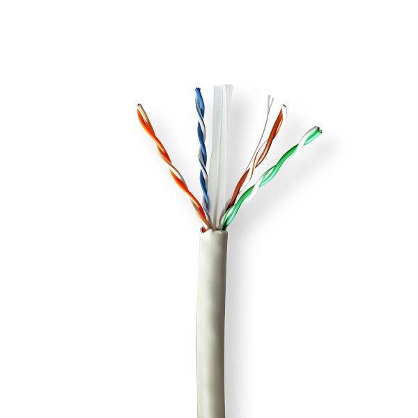 Nedis Netwerkkabel | Cat6 U/UTP | 100 meter (Stugge kern, 100% koper) CCBG8525GY100S K010607525 - 1