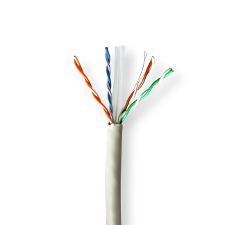 Nedis Netwerkkabel | Cat6 U/UTP | 100 meter (Stugge kern, 100% koper) CCBG8525GY100S K010607525 - 1
