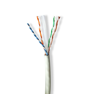 Nedis Netwerkkabel | Cat6a U/UTP | 100 meter (Stugge kern, 100% koper) CCBG8535GY100S K010607535 - 1