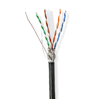 Nedis Netwerkkabel voor buiten | Cat6 S/FTP | 100 meter (Stugge kern) CCBG8594BK100S K010607545 - 1