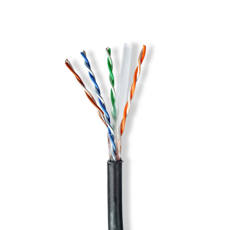 Nedis Netwerkkabel voor buiten | Cat6 U/UTP | 100 meter (Stugge kern) CCBG8590BK100S K010607543 - 1