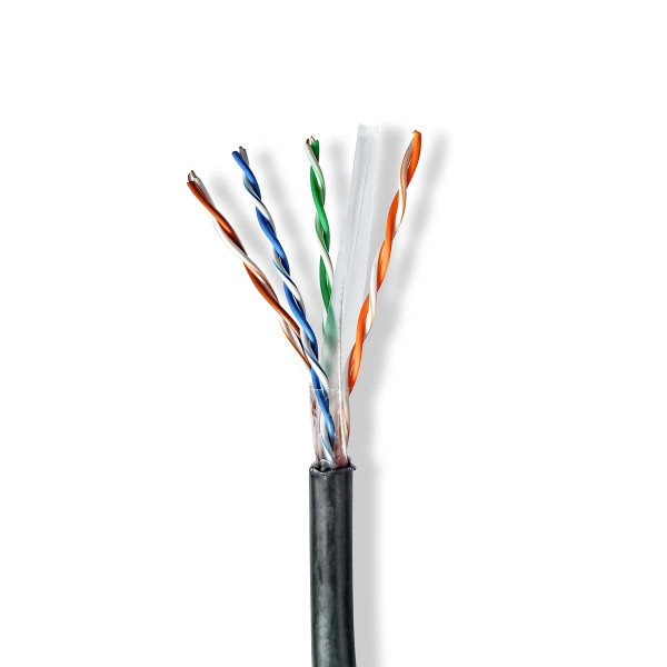 Nedis Netwerkkabel voor buiten | Cat6 U/UTP | 305 meter (Stugge kern) CCBG8590BK305S K010607544 - 1