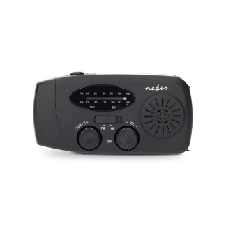 Nedis Noodradio | Nedis | AM | FM (Zaklamp, Opwindbaar, Zonnepaneel, USB) RDFMCR2000BK K010308011 - 2