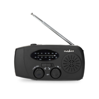 Nedis Noodradio | Nedis | AM | FM (Zaklamp, Opwindbaar, Zonnepaneel, USB) RDFMCR2000BK K010308011 - 3