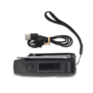 Nedis Noodradio | Nedis | AM | FM (Zaklamp, Opwindbaar, Zonnepaneel, USB) RDFMCR2000BK K010308011 - 7