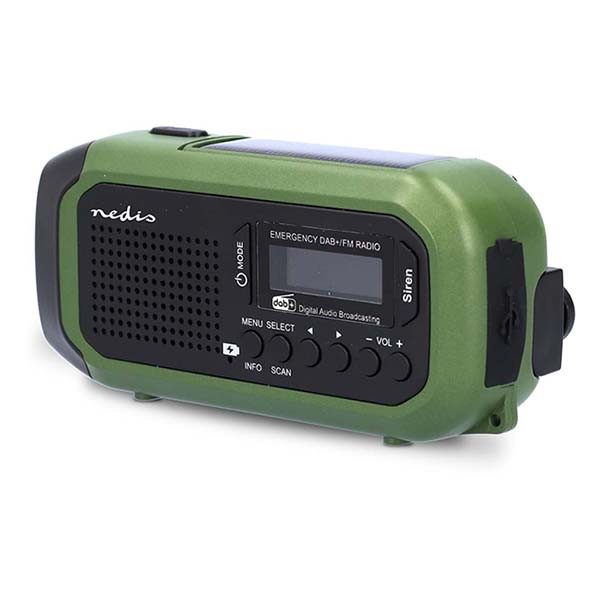Nedis Noodradio | Nedis | DAB+ | FM (5W, Zaklamp, Zonnepaneel, USB A, USB C) RDDBCR2000GN K010308007 - 6