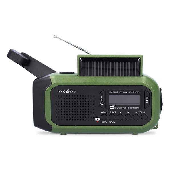 Nedis Noodradio | Nedis | DAB+ | FM (5W, Zaklamp, Zonnepaneel, USB A, USB C) RDDBCR2000GN K010308007 - 2