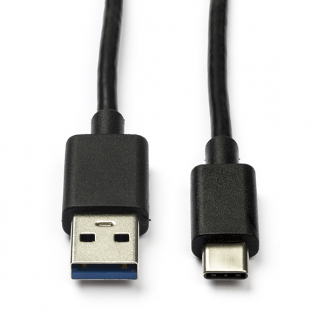 Nedis OnePlus oplaadkabel | USB A ↔ USB C | 1 meter (USB 3.0, 15W, 5 Gbps, 100% koper, Zwart) CCGP61600BK10 F010221006 - 1