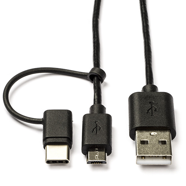 tank Altijd Aannemer OnePlus oplaadkabel | USB C en Micro USB 2.0 | 1 meter (Zwart) Nedis  Kabelshop.nl