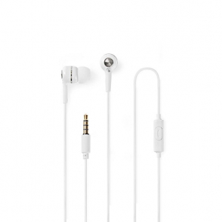 Nedis Oordopjes | Nedis | 1.2 meter (Mini jack, In Ear, Microfoon, Wit/Zilver) HPWD2020WT K170105044 - 1