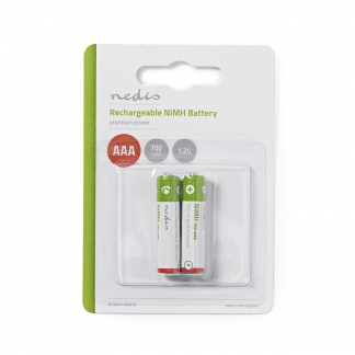 Nedis Oplaadbare AAA batterij - Nedis - 2 stuks (NiMH, 700 mAh, 1.2 V) BANM7HR032B N105005201