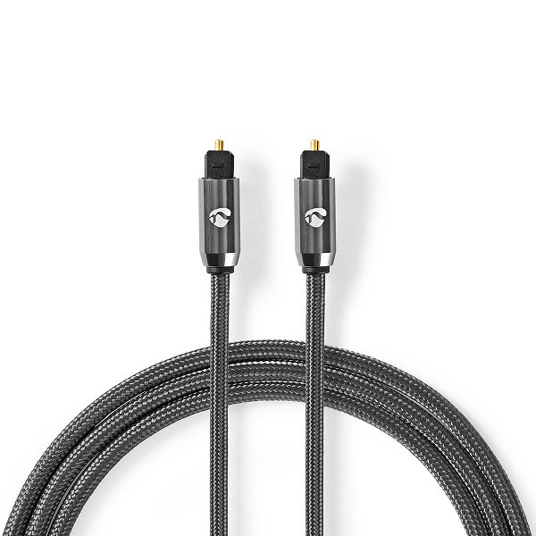Nedis Optische kabel | M ↔ M | Toslink | Nedis | 1 meter (Verguld) CATB25000GY10 K010214248 - 1