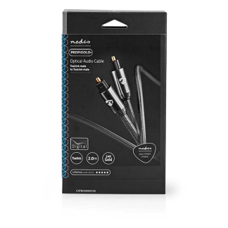 Nedis Optische kabel | M ↔ M | Toslink | Nedis | 2 meter (Verguld) CATB25000GY20 K010214249 - 6