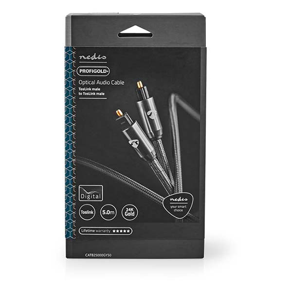 Nedis Optische kabel | M ↔ M | Toslink | Nedis | 5 meter (Verguld) CATB25000GY50 K010214315 - 6