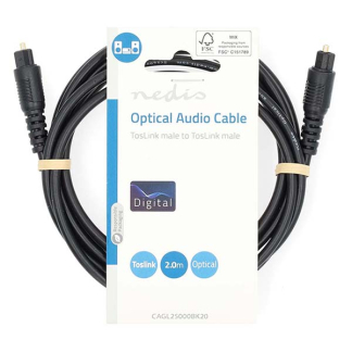 Nedis Optische kabel | Nedis | 2 meter (Toslink) CAGL25000BK20 CAGP25000BK20 N010304001 - 4