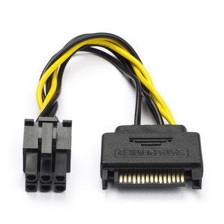 Nedis PCIE naar S-ATA voedingskabel (Verguld, 0.15 meter) CCGP74200VA015 N010809000 - 