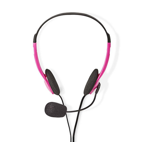 Nedis PC headset | Nedis (Microfoon, 2x Jack 3.5 mm, 2.0 m, Roze) CHST100PK K170105074 - 1