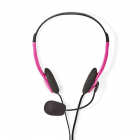 PC headset | Nedis (Microfoon, 2x Jack 3.5 mm, 2.0 m, Roze)