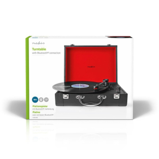 Nedis Platenspeler | Nedis | 18W (Koffer met handvat, 33/45/78 rpm, Riemaandrijving, RCA, Ingebouwde versterker) TURN210BK K070501403 - 10