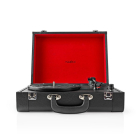 Nedis Platenspeler | Nedis | 18W (Koffer met handvat, 33/45/78 rpm, Riemaandrijving, RCA, Ingebouwde versterker) TURN210BK K070501403 - 2