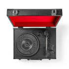 Nedis Platenspeler | Nedis | 18W (Koffer met handvat, 33/45/78 rpm, Riemaandrijving, RCA, Ingebouwde versterker) TURN210BK K070501403 - 6