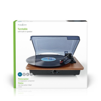Nedis Platenspeler | Nedis | 9W (Bluetooth, 33/45/78 rpm, Riemaandrijving, RCA, Ingebouwde versterker) TURN200BN K070501401 - 10