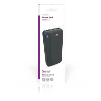 Nedis Powerbank | Nedis | 20.000 mAh (1x USB C, 2x USB A, 20W, Power Delivery) PBKPD20W225BK K170108400 - 5