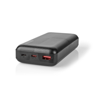 Nedis Powerbank | Nedis | 20.000 mAh (USB C Power Delivery, USB A Quick Charge, 18W) UPBKPD20000BK K170108302 - 3