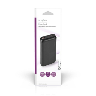 Nedis Powerbank | Nedis | 20.000 mAh (USB C Power Delivery, USB A Quick Charge, 18W) UPBKPD20000BK K170108302 - 4