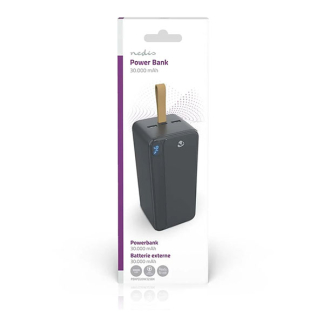 Nedis Powerbank | Nedis | 30.000 mAh (1x USB C, 2x USB A, 20W, Power Delivery) PBKPD20W325BK K170108401 - 5