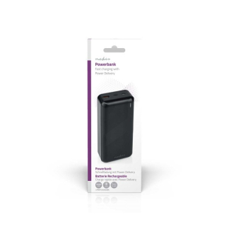 Nedis Powerbank | Nedis | 30.000 mAh (USB C Power Delivery, USB A Quick Charge, 20W) UPBKPD30000BK K170108358 - 3