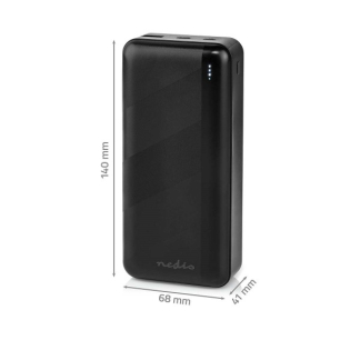 Nedis Powerbank | Nedis | 32.000 mAh (USB C Power Delivery, USB A Quick Charge, 65W) UPBK65W30000BK K170108362 - 